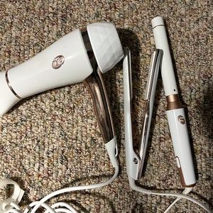 T3 Hair Dryer, Single Pass Flat Iron and Curling wand